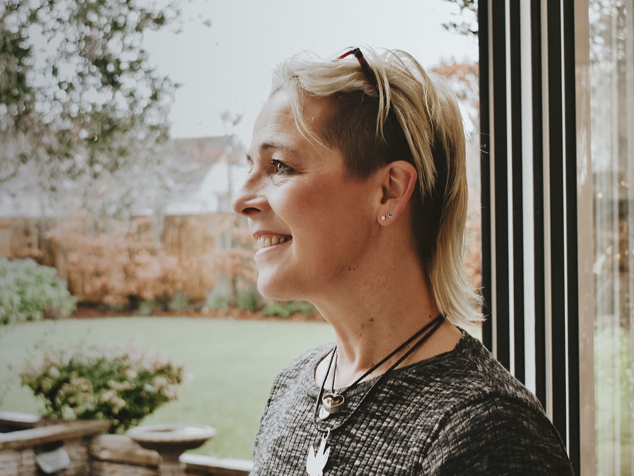 Kate in her conservatory