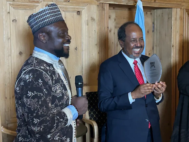 President of Somalia Hassan Sheikh Mohamud at the World Economic Forum