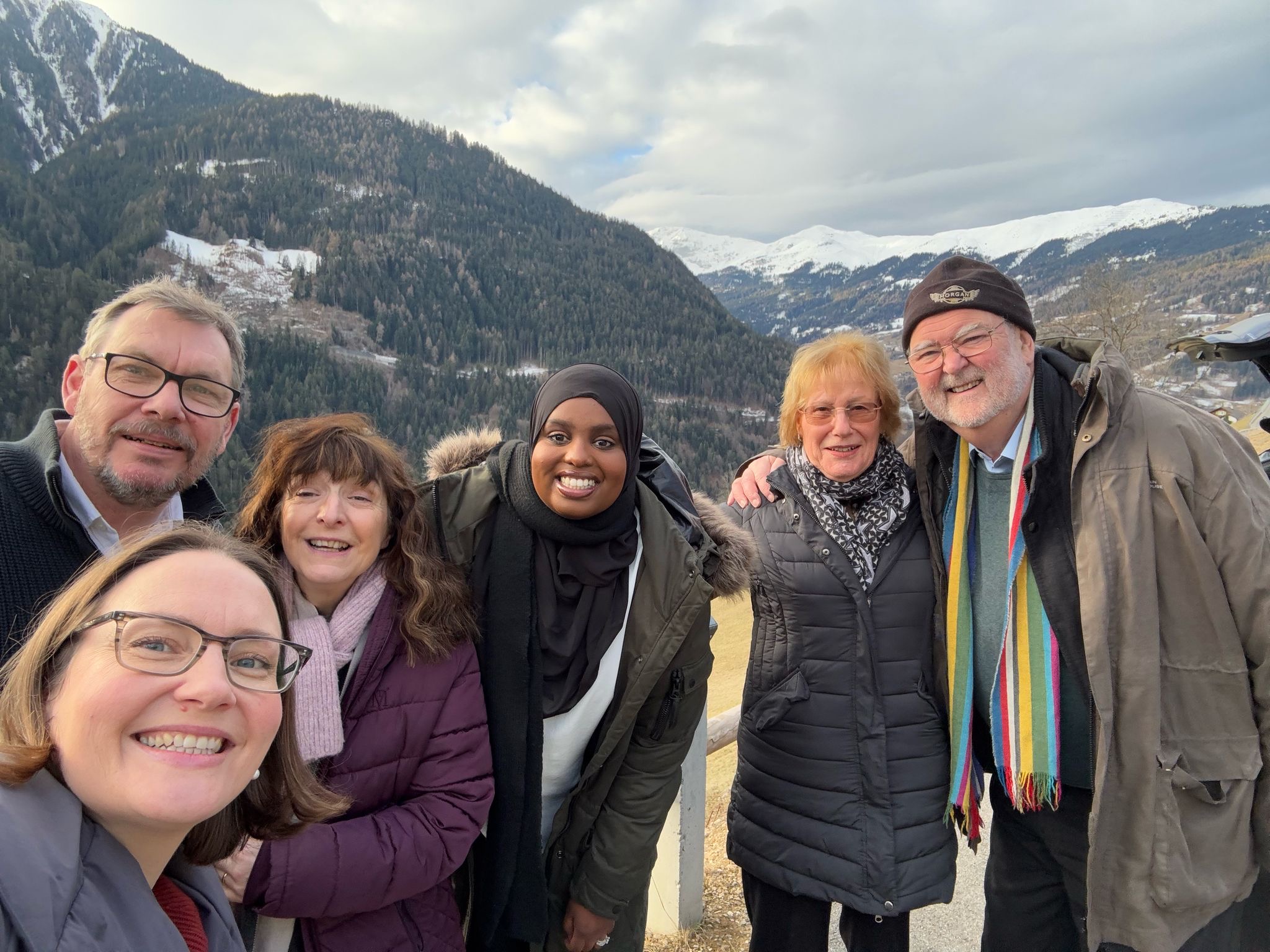 Panel members at the World Economic Forum