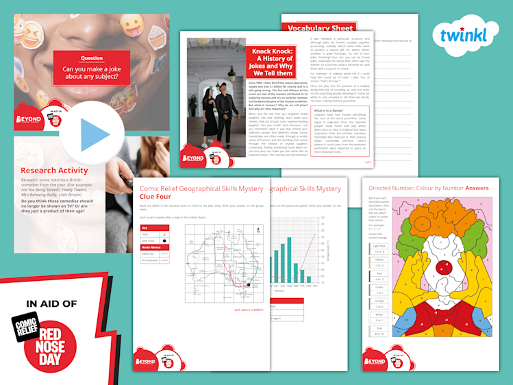 Image of Secondary school resource from Comic Relief partner Twinkl