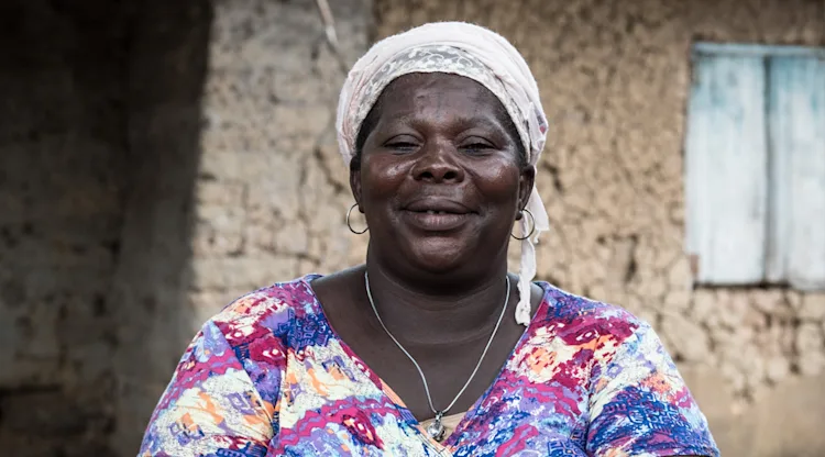 Kadiatu, a 48-year-old mother-of-four market trader and the current chair lady of the women's market.