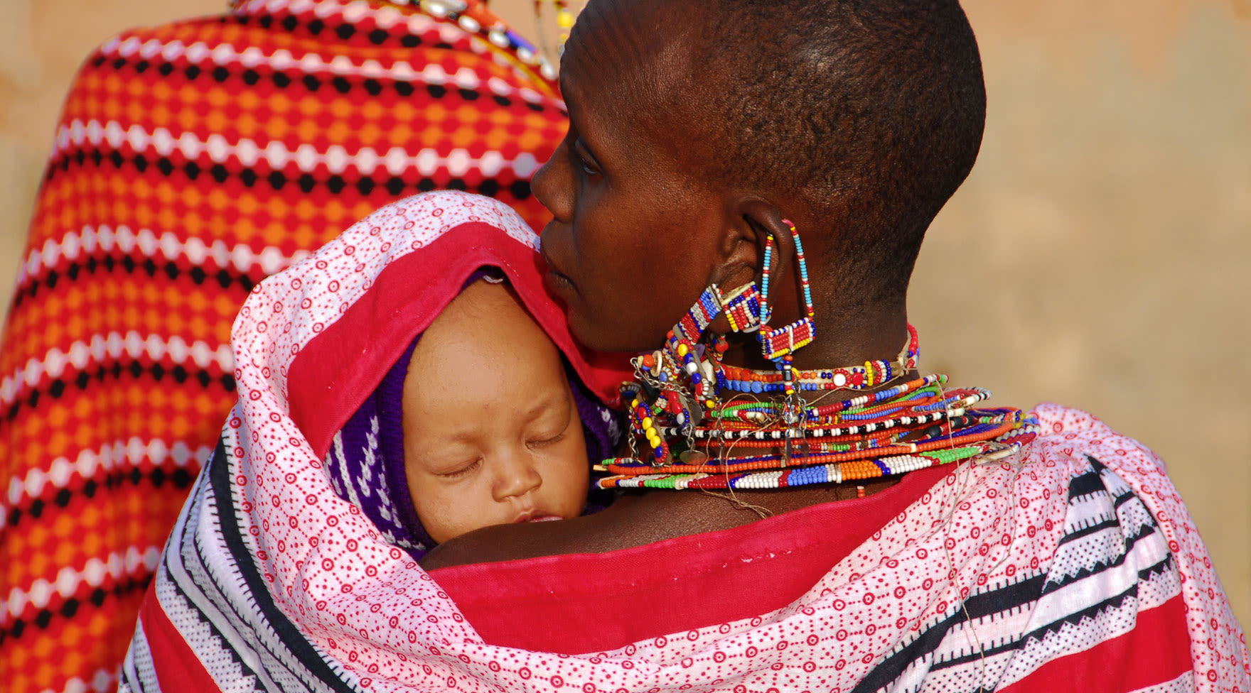 Mother with her baby