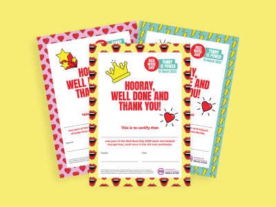 Red Nose Day 2022 Well done certificate