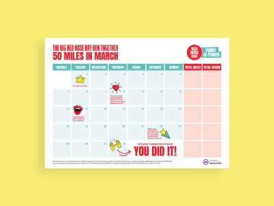 Download the Big Red Nose Day Run Together Miles Tracker