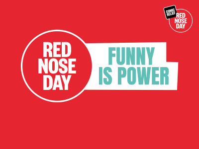 Red Nose Day Logo - "Funny is Power"