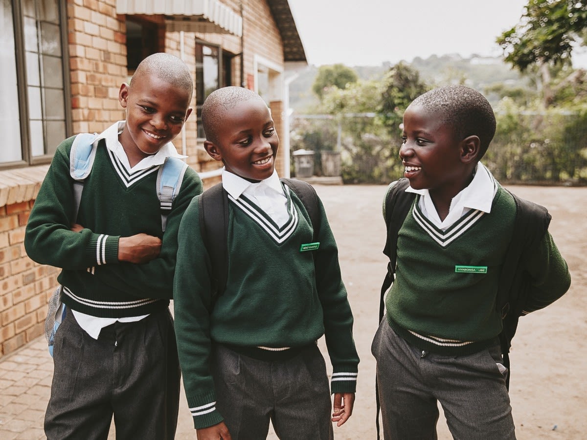 Three school boys