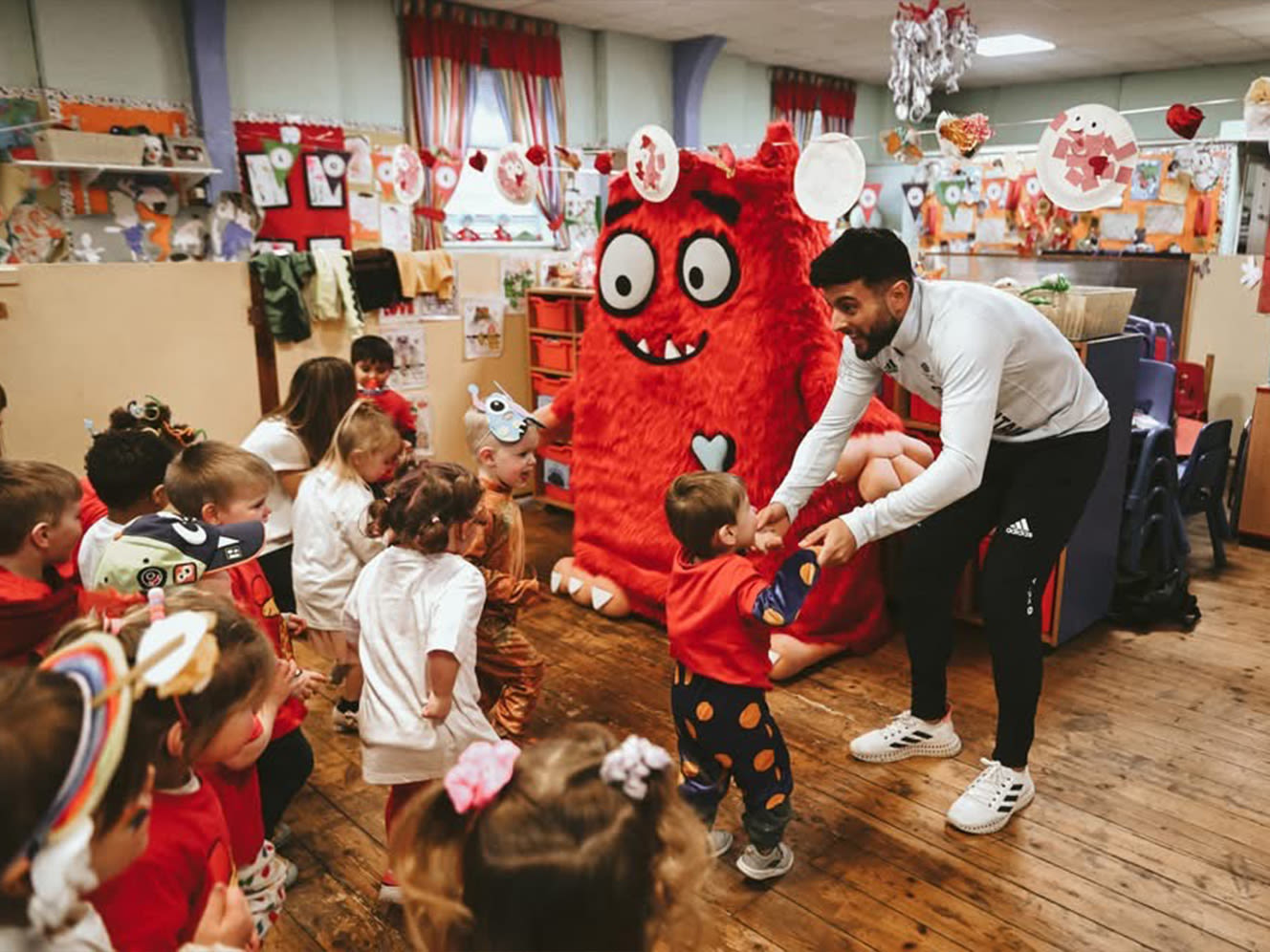 Children playing in a nursery setting