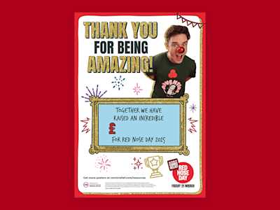 Comic relief thank you poster