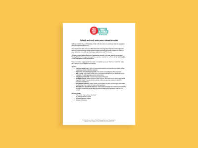 Red Nose Day 2022 Schools press release template