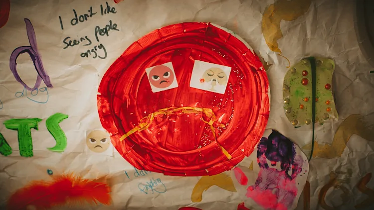 A child's art that represents their emotions
