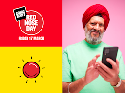 Man using his phone.