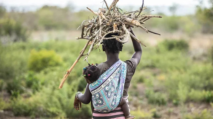 Pendo and her child.