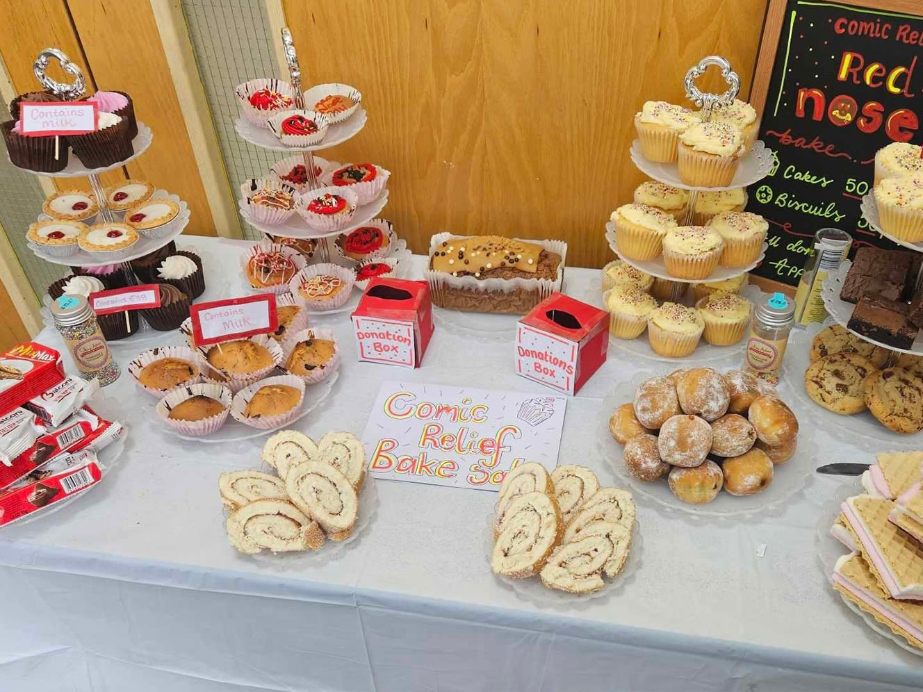A selection of baked treats displayed on a table