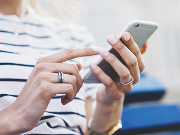 Woman using her phone