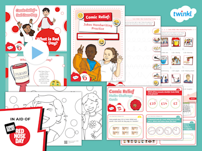 Red Nose Daye Learning resource for primary schools from Twinkl