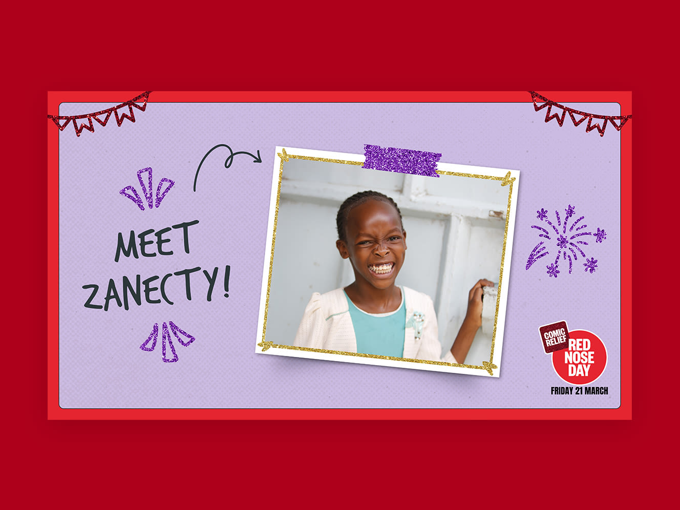 Image of Red Nose Day Zanecty Acitivity pack on a red background