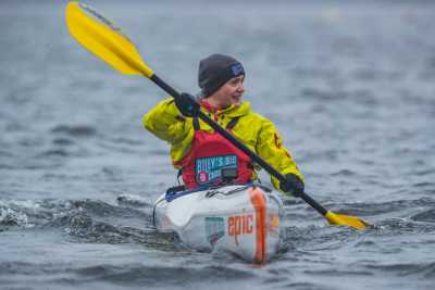  Billy Monger, kayaking 16 miles in Ullswater, on the 24th February 2021 in the Lake District, England.
