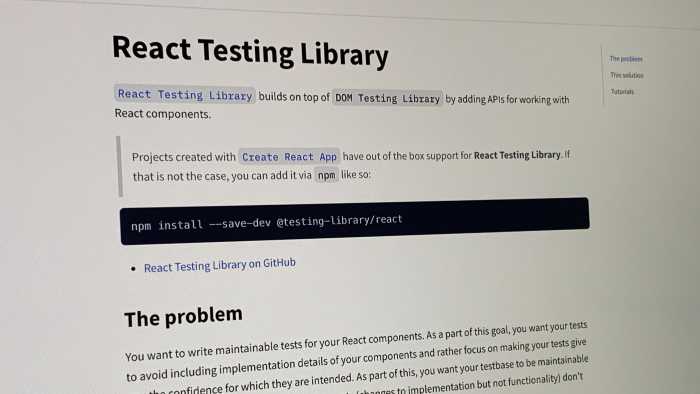 Getting started unit testing in React native applications with Jest & Testing  Library