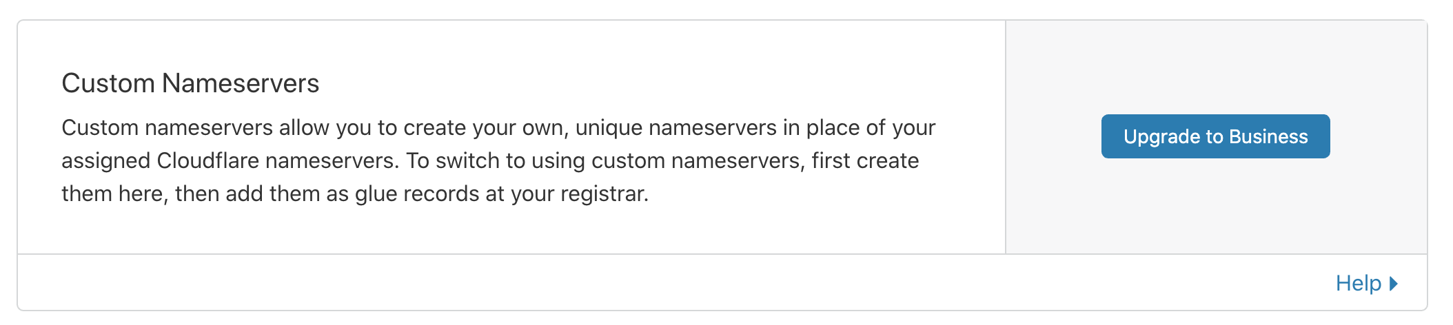Cloudflare nameserver requirement