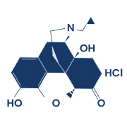 Naltrexone hydrochloride chemical structure, the FDA-approved medication for alcohol use disorder