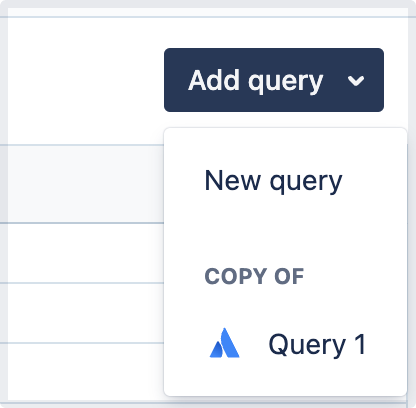 Add a new query or copy an existing query