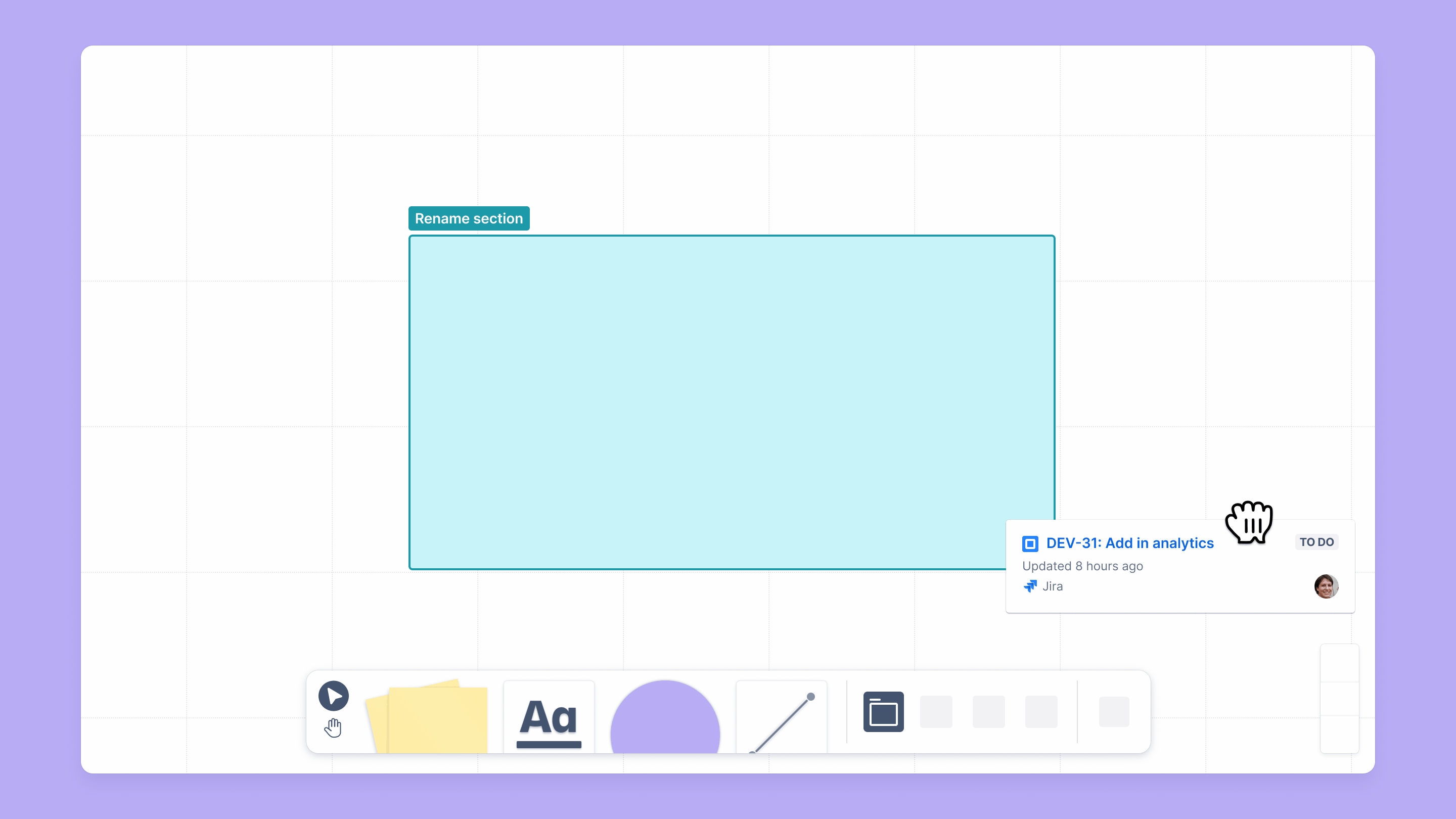 Jira の課題をドラッグしてセクションに追加する