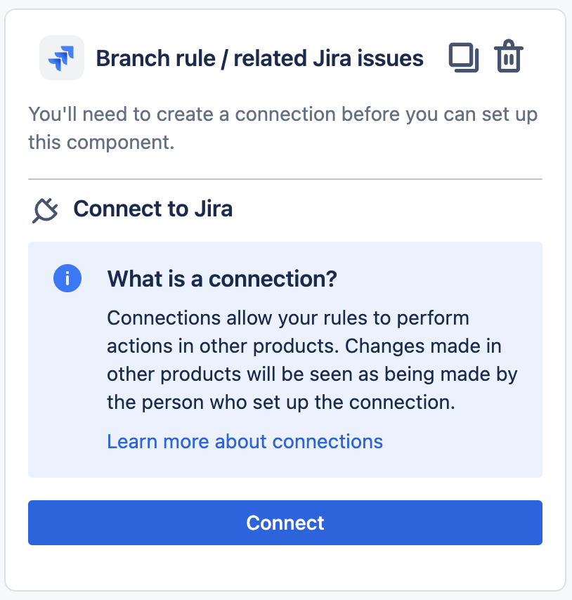 The Jira related issue branch interface