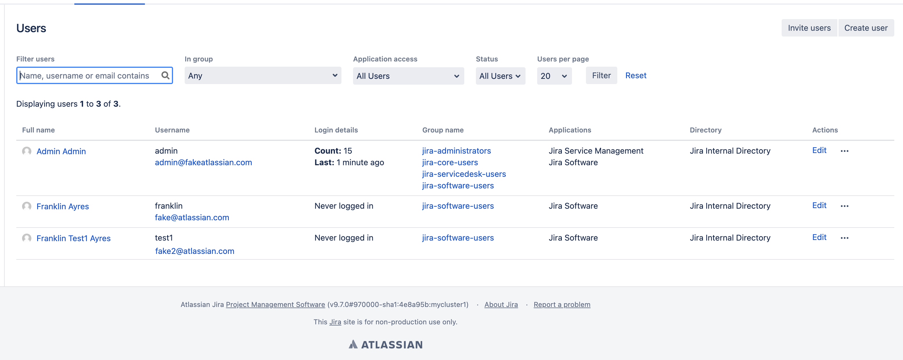 Users Directory