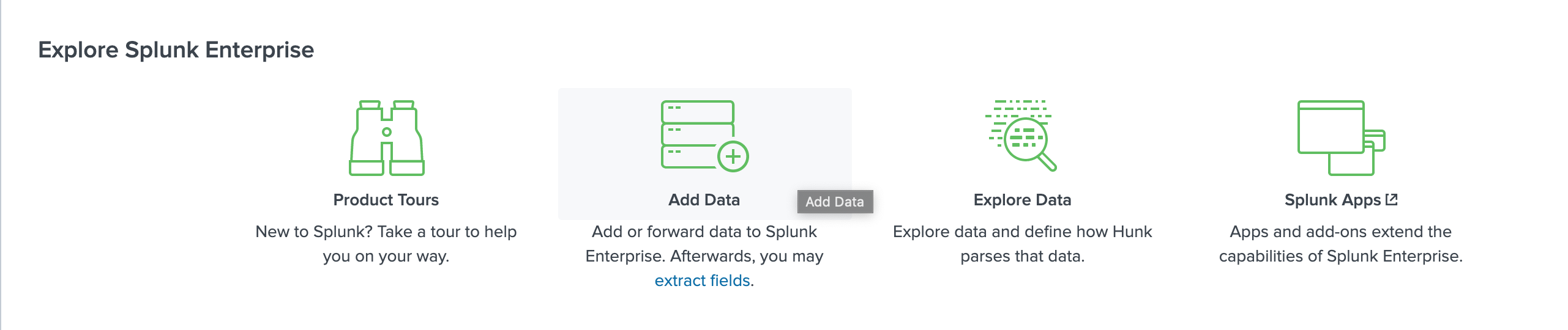 Splunk add data