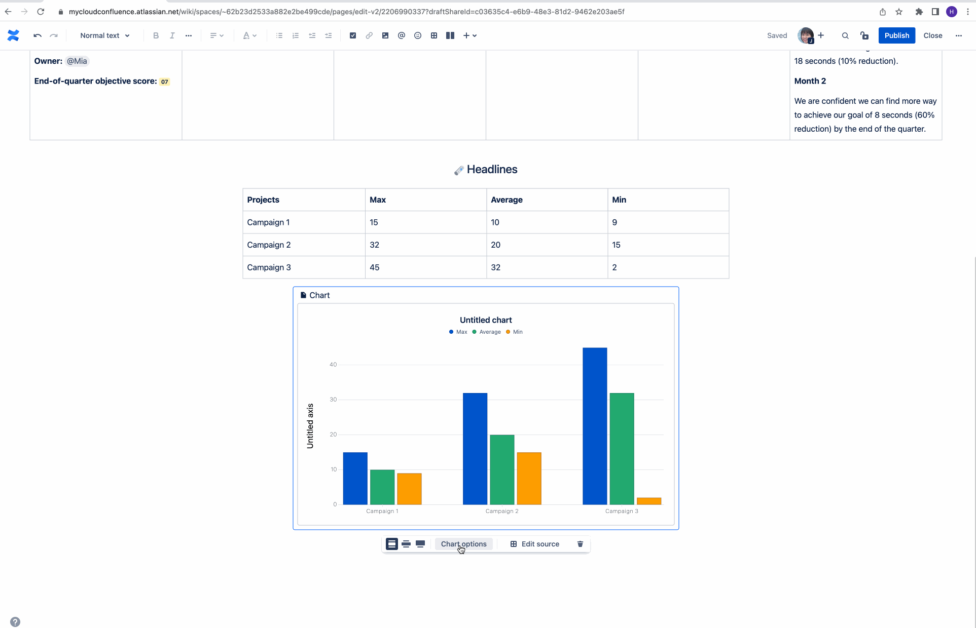 You have many options for how table visualizations are presented.