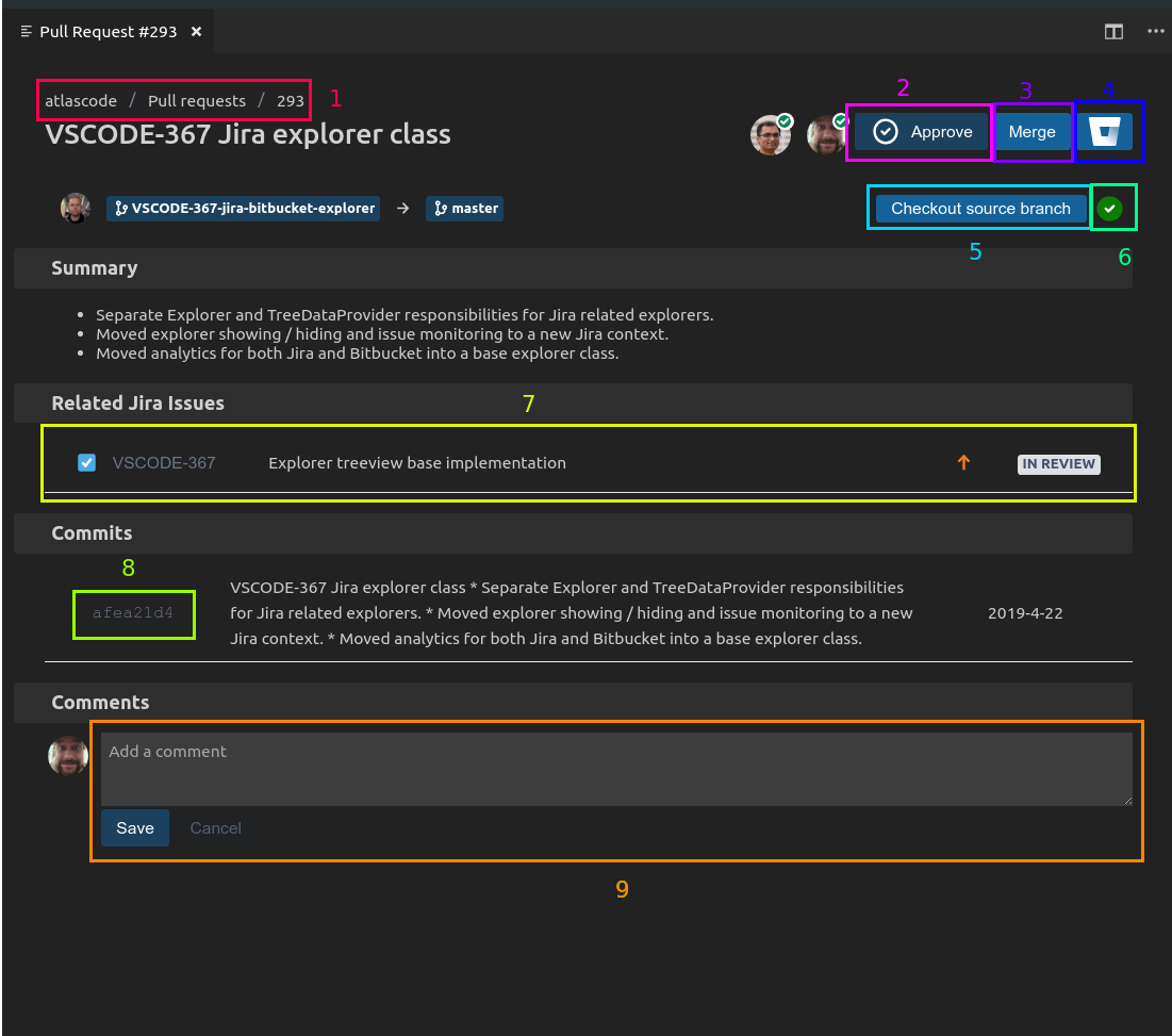 Bitbucket pull requests in VS Code | Bitbucket Cloud | Atlassian Support