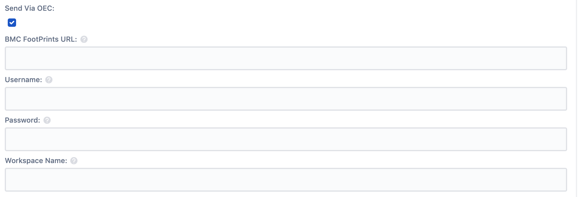 BMC FootPrints v12 OEC integration