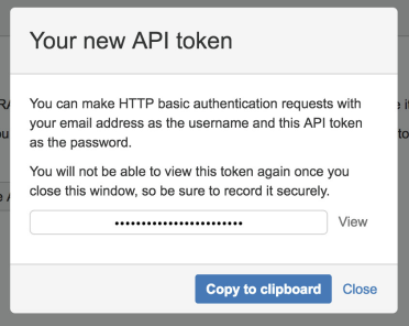 Jira Cloud API Token 