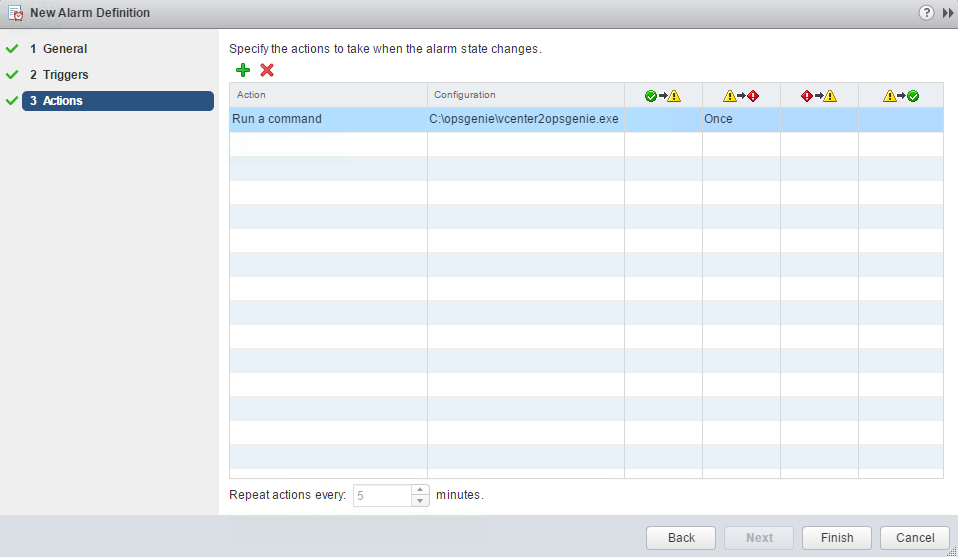 VMware vCenter new alarm defintion