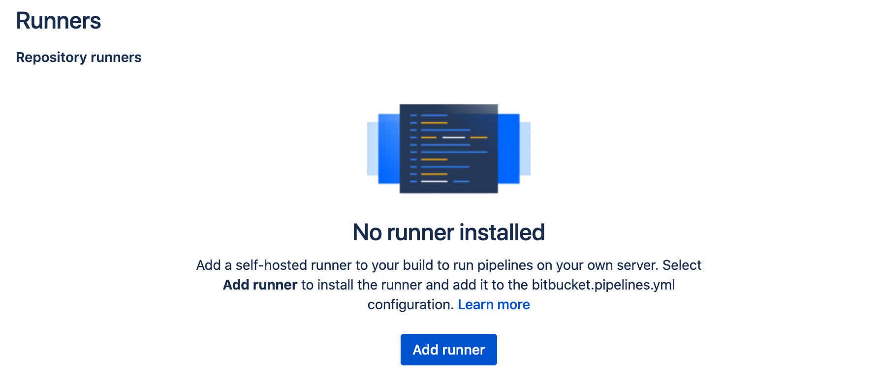 Add runner empty state user interface