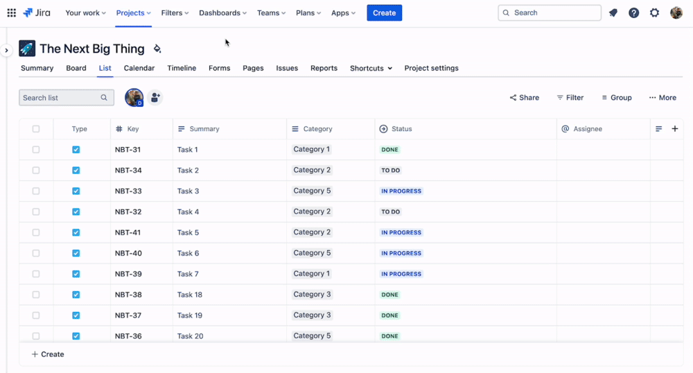 Filter items to find what you need in your project Jira Work Management Cloud Atlassian Support