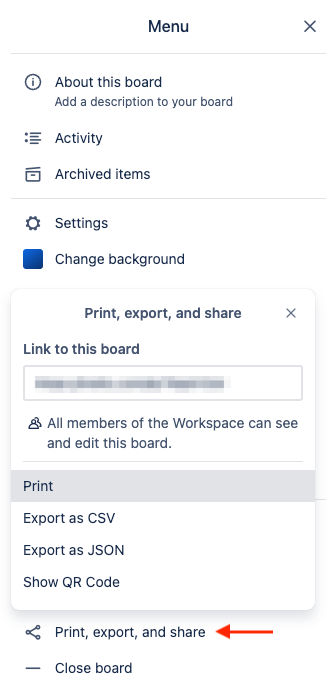 Print a board or card | Trello | Atlassian Support