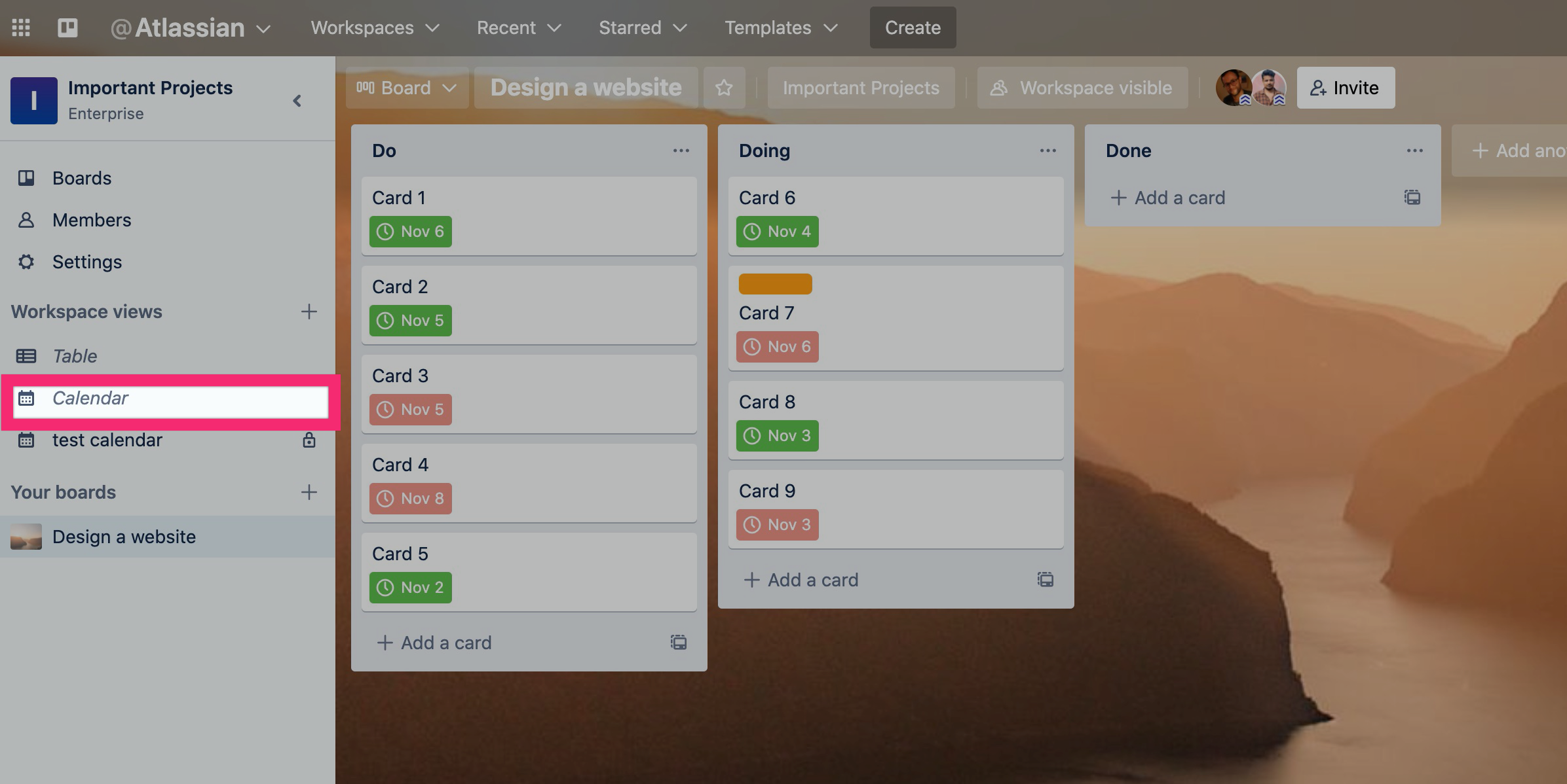 Workspace Calendar View Trello Atlassian Support