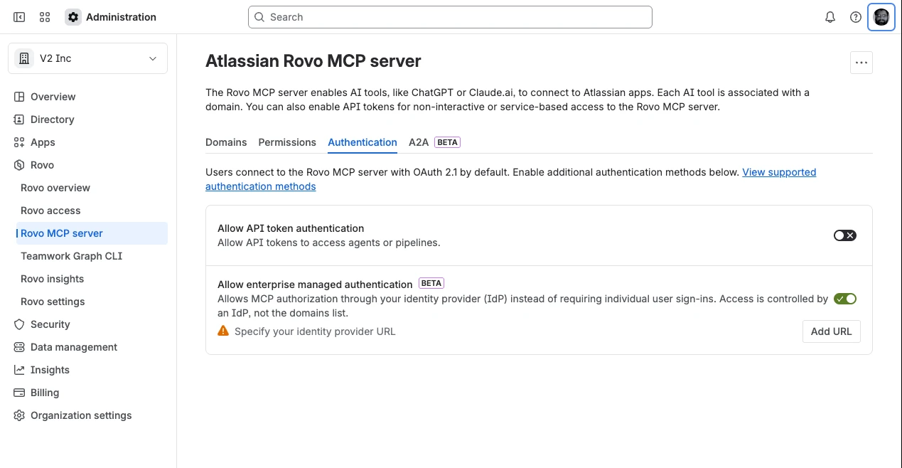 Atlassian Rovo MCP server