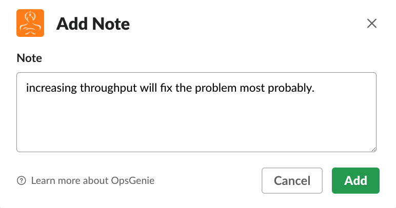 Slack add note