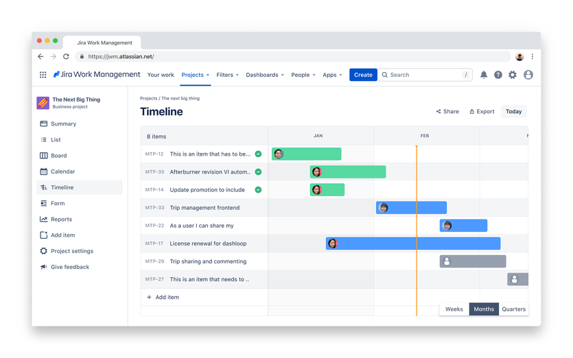 visualize your project s timeline jira work management cloud atlassian support powerpoint presentation template