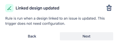 Linked design updated in Jira auotomations triggers