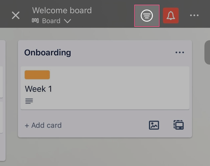Filtering cards on a board via the iOS app