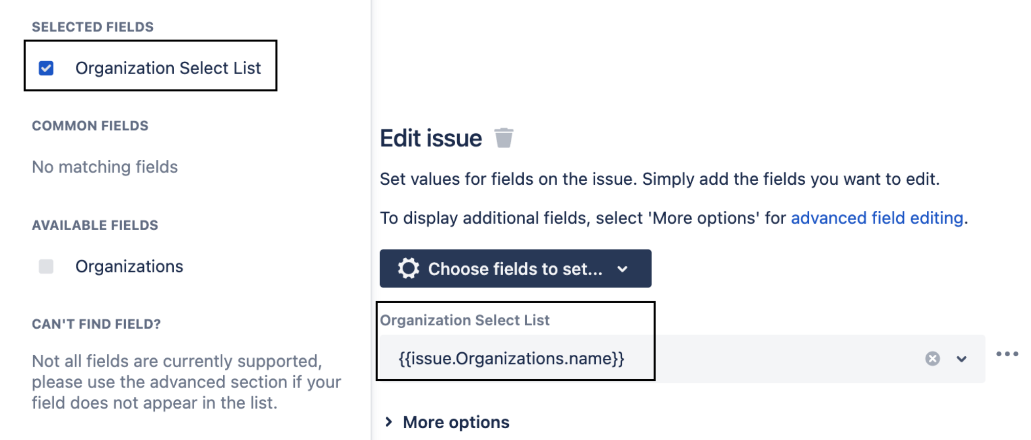 Edit field in automation 
