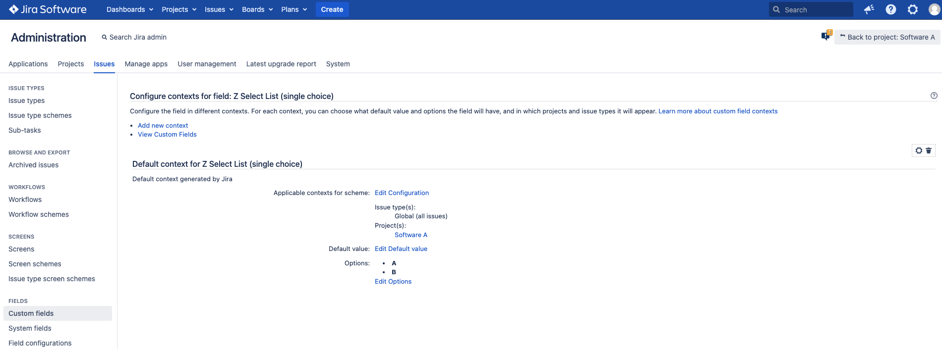 Configure Contexts