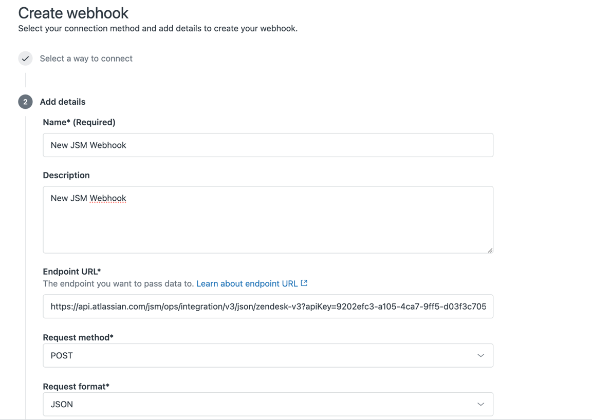 Zendesk で Webhook を作成する