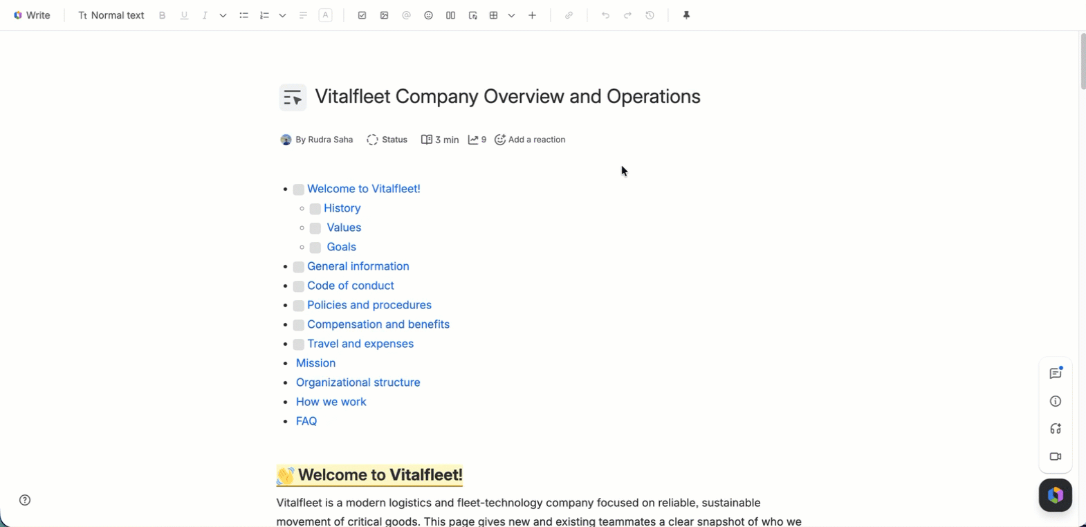 An animated GIF of a user selecting Show comments and seeing an AI-generated summary.