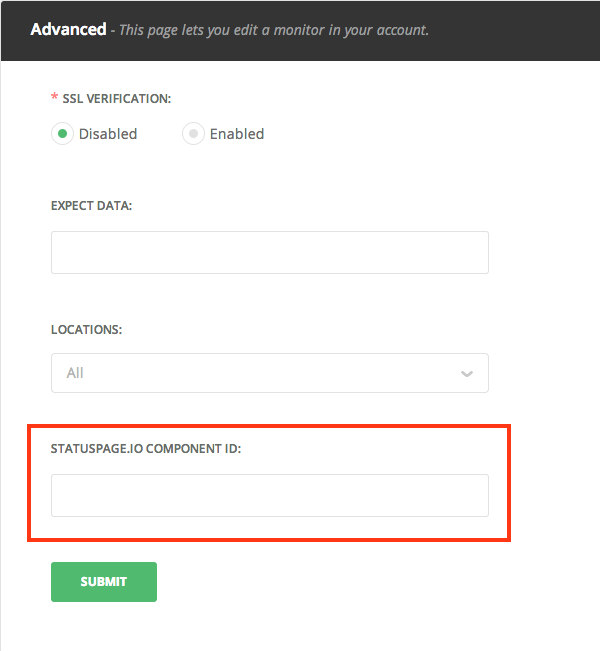 Example of Pingometer integration settings