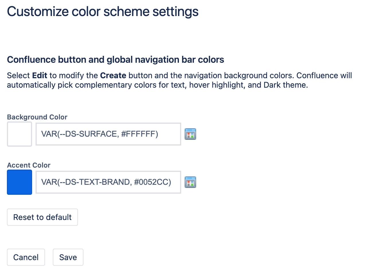 Customizing color scheme settings.