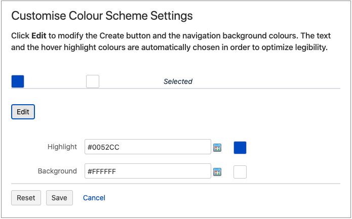 Customize a site's color schemes | Confluence Cloud | Atlassian Support